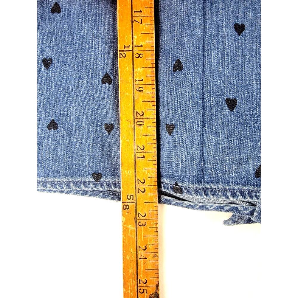 Madewell Denim Heart Tie Front Shirt XS NWT Cute Chambray - Picture 7 of 7